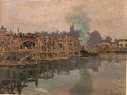 Claude Monet Argenteuil, the Bridge under Repair oil painting reproduction